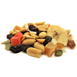 Tropical Mix Fruit and Nut Trail Mix by It’s Delish – 2 LBS Bulk – Nutritious Healthy Snack Energy Boost with Proteins, Fibers, and Vitamins with Mixed Nuts & Dried Fruits – Keto, Vegan, Kosher