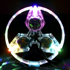 GloFX Clear Ion 3 LED Orbit - Light Orbit Rave Orbital Round Circle - Zero Rattle