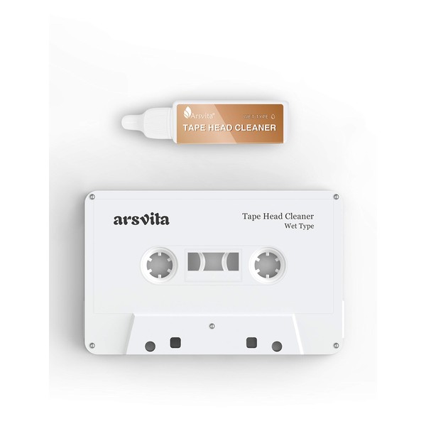 Arsvita Audio Cassette Head Cleaner, Tape Cleaning Kit for Home/Portable/Car Cassette Player