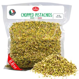 Pistachios Chopped, 8.8 oz (250 g), Pistachios Raw unsalted, chopped Pistachio nuts for ice cream sundaes, Gusto Etna, Non GMO, Product of Italy
