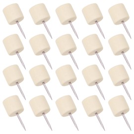 Tupalizy 40PCS Wooden Push Pins for Cork Bulletin Board Decorative Cylindrical Wood Thumb Tacks with Steel Point for Map Wall Hanging Photos Calendars Art Craft Projects Home Office School Use, Natural Wood