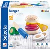 Selecta 62068 Burger, Velcro and Cutting Toy Set, Multi-Colour