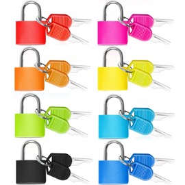 8 PCS Multicolor Luggage Locks, Suitcase Locks with Keys, Suitcase Padlocks Small, Travel Padlocks for Luggage Bag, for Luggage, Backpack, Laptop Bag, Outdoor Travel