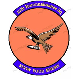 USAF 12th Reconnaissance Squadron Self-adhesive Vinyl Decal