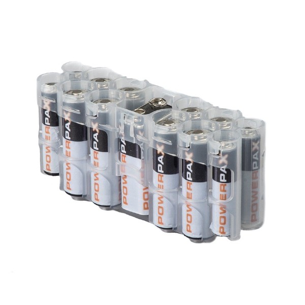 Storacell by Powerpax A9 Multi-Pack Battery Caddy, Clear