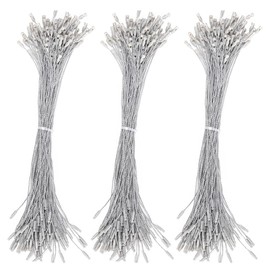 PMTFUMY 300Pcs Christmas Ornament Hooks with Snap Lock, Christmas Bauble hooksbauble Hooks,Ornament Hangers & Precut Ribbon for Easy Hanging, Silver Holiday Tree Decorations & Party Decor