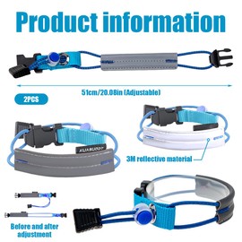 GXGM Hosenbein Klammer Fahrrad,Reflektorband Elastisch Hosenklammer Fahrrad Hosenschutz Reflektierendes Hosenband für Outdoor Joggen Radfahren Laufen.(2PCS)