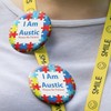 Autistic badge, Autism Awareness Button Pin Badge (Design 1, 38mm)