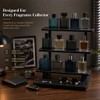 4 Tier Cologne Stand for Men, Wooden Perfume Organizer, Cologne