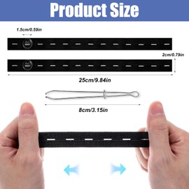 6 Pcs Waist Tightener for Pants Women Jeans Button Tightener Pants Adjuster Waist Tightener Jeans Waist Tightener Jean Button Waist Tightener Suitable Elastic Waist Extenders for Women Men (Black)