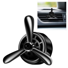 Car Air Freshener Outlet Clip, Creative Car Air Vent Clip, Air Force Propeller Shape Auto Perfume Fragrance Ornamen Diffuser, Automotive Interior Accessories for Women Men (1, Black)