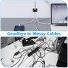 50 Paar Kabelmanagement Schreibtisch, Klettverschluss Kabelhalter, Verstellbarer Kabelbinder Selbstklebend, Wiederverwendbarer