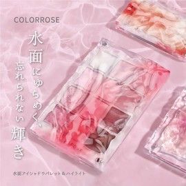 COLORROSE Water Surface Eyeshadow Palette (01 Sakura Shell Pink) 12 Colors Eyeshadow Pink Matte Shimmer Glitter COLORROSE