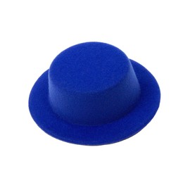 Humboldt Haberdashery Mini Top Hat Fascinator Base - 5" Diameter with Hair Clips - Blue