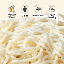 Kachikachi Fresh Japanese Udon Noodles 6-Pack, Quick-Cooking & Ready to Eat & Family Pack, Udon Noodles Thick for Hot & Cold Dishes, Quick Soup, Stir-Fry - 7oz/Pack