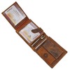 GoBago Men's Leather Wallet RFID Protection Wallet, brown, Vintage
