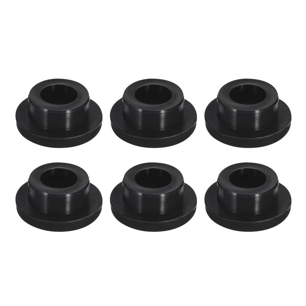 sourcing map 6 Pieces Black Plug Holes, H25 Waterproof Rubber