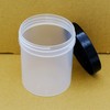 250ml Empty Glug Pots x 6 TRANSLUCENT with BLACK Lid