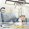 GEADI Modern Ceiling Fan with Light,Dimmable Flush Mount Ceiling Fans