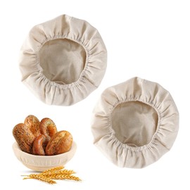 Proofing Basket Cloth Liner, Linen Insert for Bread Proofing Baskets, Proofing Cloth, Natural Rattan Basket Cover, Bread Proofing Basket Fabric, for Bread Proofing Basket, Pack of 2