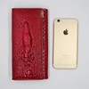 AiSi Womens Genuine Leather Long Wallet Alligator Crocodile Embossed Cluth