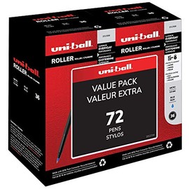 uni-ball Roller Pens, Micro Point (0.5mm), Blue, 72 Count