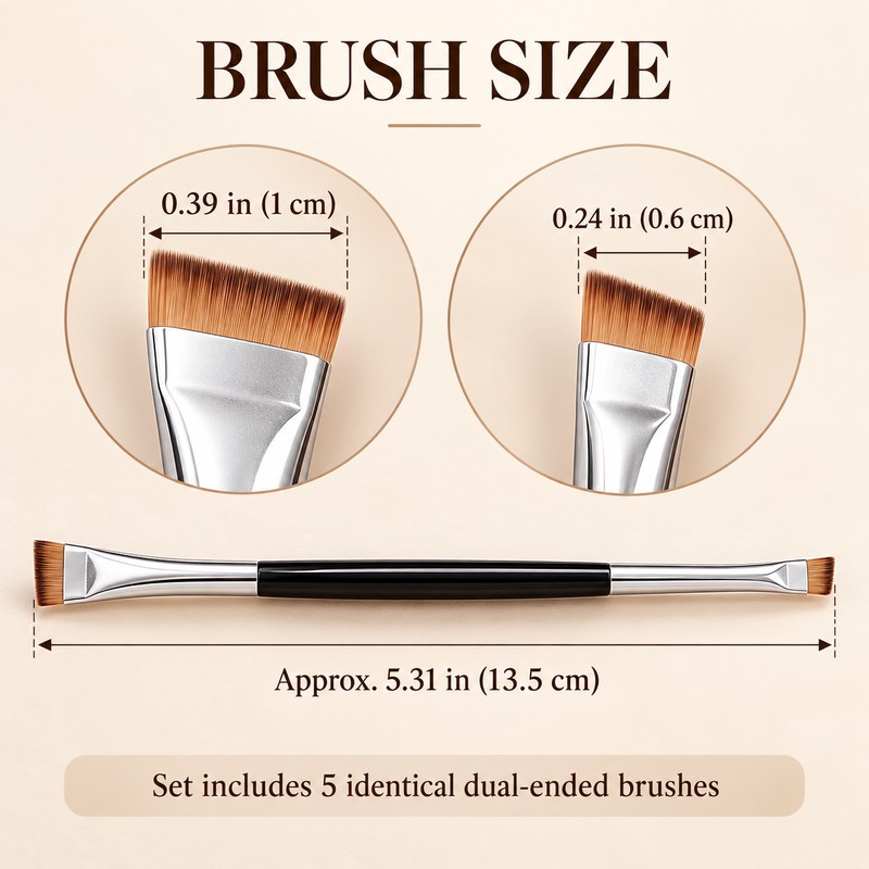 Professional Eyebrow Brush Eyeliner Angled Flat Head Blade Eye Liner