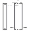 lesuti 24" Stainless Steel Double-Sided Push-Pull Door Handle,Sliding Barn Door