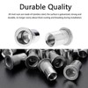 TA-VIGOR 50Pcs M4 Rivet Nuts, Aluminium Alloy Knurled Flat Head