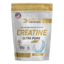 Creatina Monohidratada Micronizada Gold Genesis Sin Sabor 500g Ultra Pure | Sin Rellenos Sin Saborizantes - Scoop Dosificador | Creatine Monohydrate P