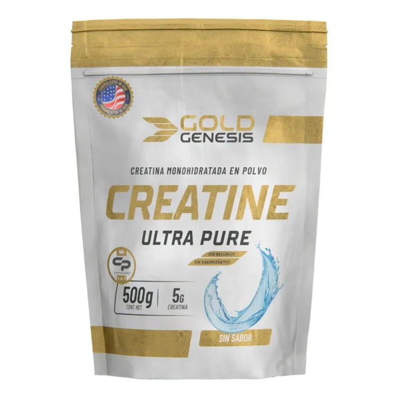 Creatina Monohidratada Micronizada Gold Genesis Sin Sabor 500g Ultra Pure