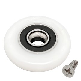 1"(25mm) Glass Sliding Door Pulleys,Shower Door Hardware Installation Kit Replacement for Bathroom Pan Shower Door Roller,with screws(8Pcs)