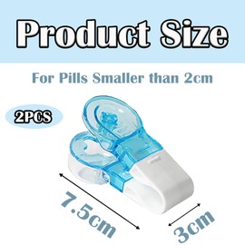 2 PCS Portable Pill Taker Portable Pill Taker Remover Pill Dispenser Storage Box Pill Puncher with Container Easy to Take Pill Out from Package Tablet Assistance Tool for The Elderly