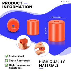 12 Pcs 3D Printer Heatbed Parts Silicone Leveling Solid Bed Mount Heat Resistant 3D Printer Parts Heat Buffer Silicone Heat Bed Parts Compatible with CR-10 Ender 3 Bottom Connect (Brown, 0.7 Inches)