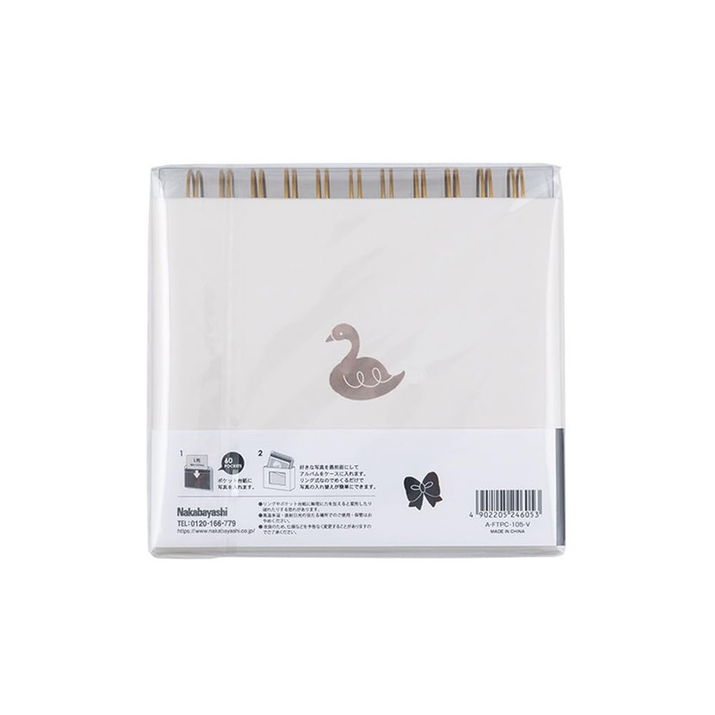 Nakabayashi A-FTPC-105-V Frame Case Album, Ring Type, L Size, 1-Tier