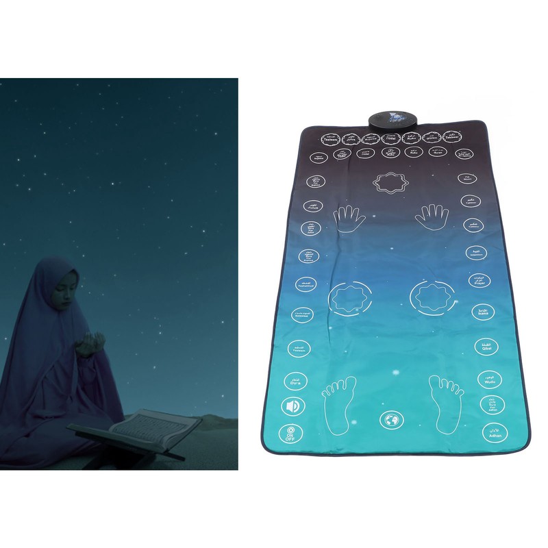 Electronic Muslim Prayer Mat 7 Languages Smart Touch Sensitive Educational