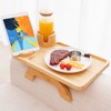 Nnewvante Couch Table on Arm,3 in 1 Large 15.36"x9.85" Bamboo