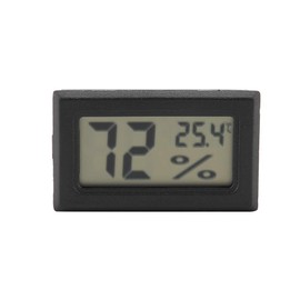 Embedded Digital Hygrometer Thermometer Precise Humidity Monitoring Fast Temperature Meter with Built-in Probe (Black)