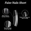 552 Stück Kurze Coffin Nagelspitzen Weiche Nagel Tips Set für