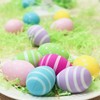 Ctxtqtdt Pack of 24 Easter Eggs with Dots and Stripes,