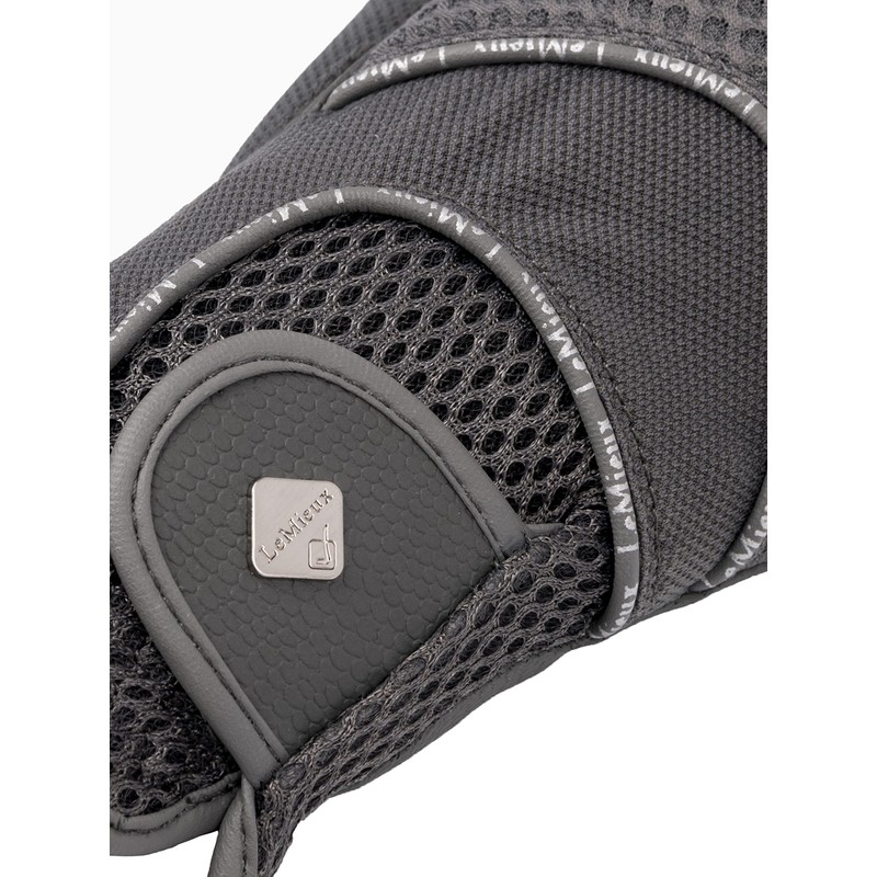 LeMieux Unisex 3D Mesh Riding Gloves in Grey - Lightweight