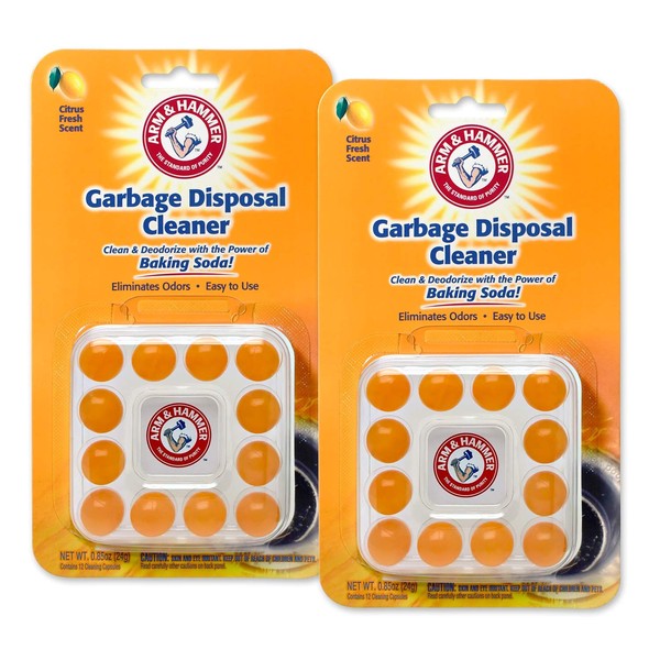 Arm & Hammer 24-Count Sink Garbage Disposal Cleaner, Freshener &