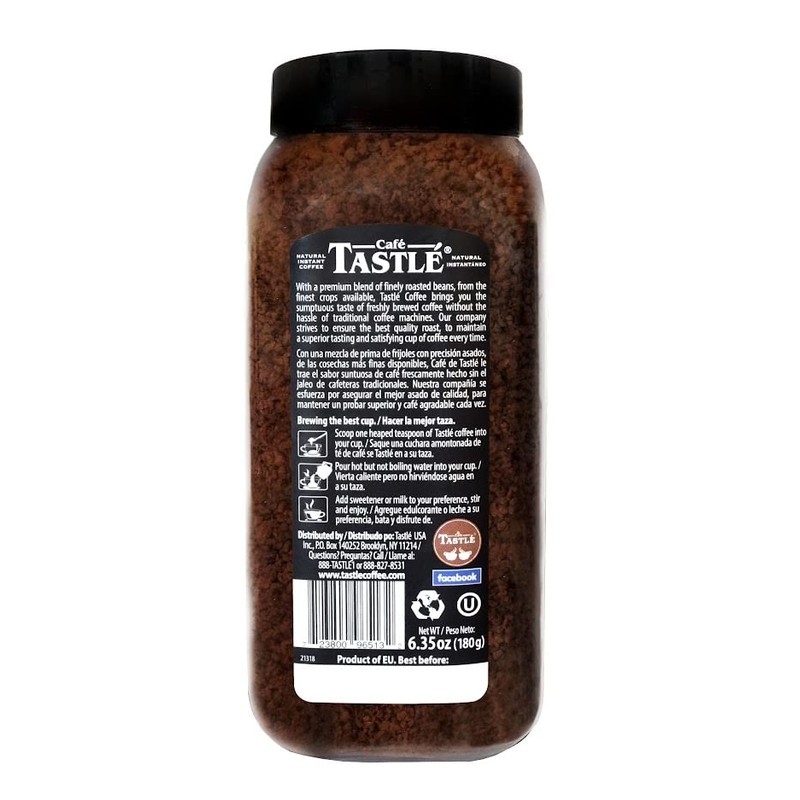Café Tastlé Supremo Blend Traditional Instant Coffee, 6 Jars of