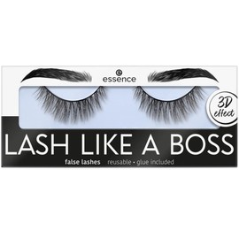 essence LASH LIKE A BOSS false lashes, No. 06 Irresistible, Black, Defining, Extended, Volume-Shaping, Long-Lasting, Vegan, Microplastic Particles Free, Nano Particles Free (1 Pair)
