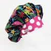 Bouffant Scrub Cap Spotted Tropical Scrub Hat OR Hats Womens