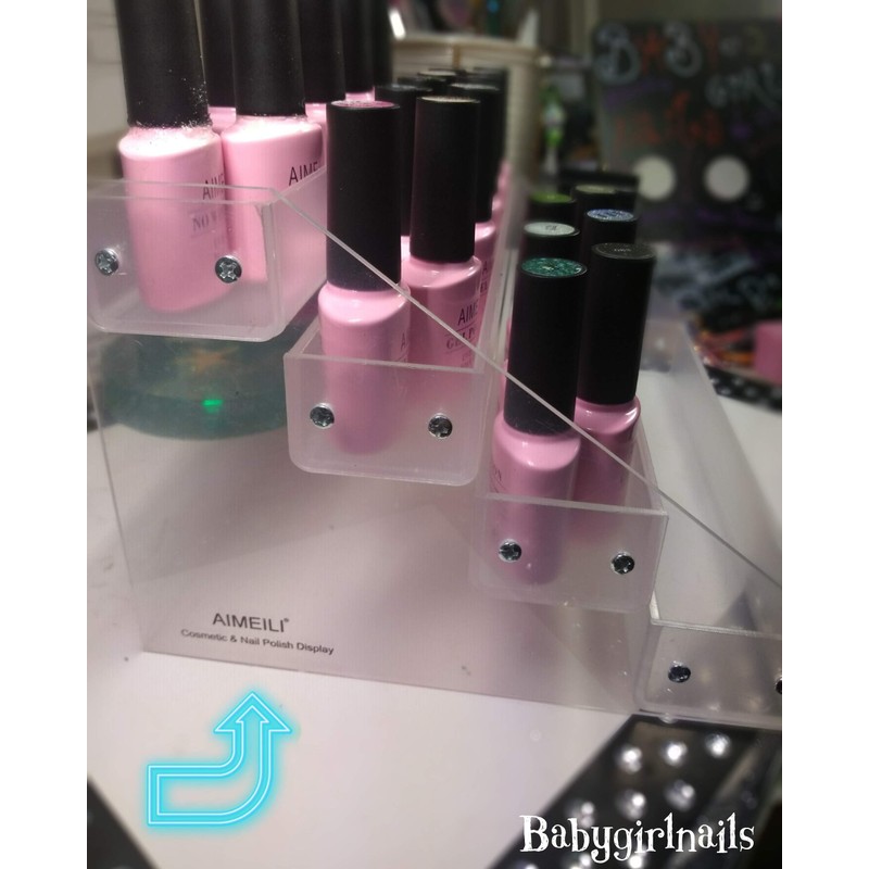 AIMEILI Acrylic Cosmetic & Nail Polish Display Stand Holder