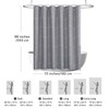Siiluminisoy Extra Long Grey Boho Shower Curtain with Tassel, Woven