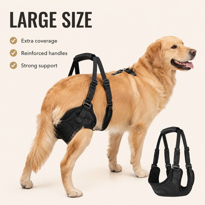 Adjustable Dog Rear Leg Lift Harness – Padded Hind Leg