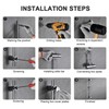 TRUSTLIFE Stainless Steel Shower Rail 68 cm Silver Shower Rail
