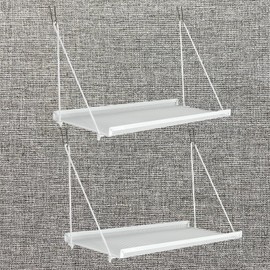 Comastbo 2 Sets Fabric Wall Cubicle Shelves with Hook for Office Cubicle Decor, Cubicle Organizer Storage Shelf with Rope （DIY Adjustable Size Cubicle Accessory Desk